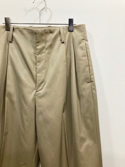 stein（シュタイン）2022SS 22SS BELTLESS WIDE TROUSERS ベルトレス