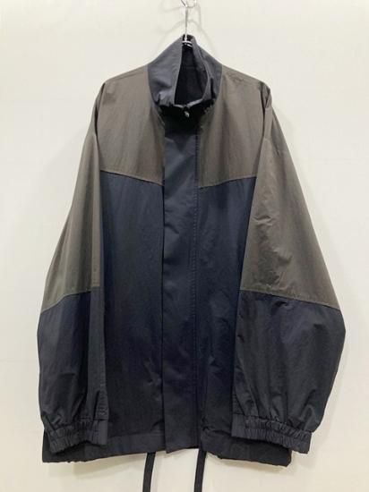 stein OVERSIZED NYLON RAIN JACKET black - ナイロンジャケット