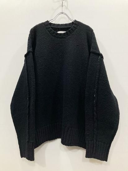 stein（シュタイン）2022SS 22SS NATURAL COTTON DOUBLE FACE KNIT PULLOVER  ナチュラルコットンダブルフェイスプルオーバーニット Black - Laid back（レイドバック）| 千葉県 柏市 取り扱い 店舗  セレクトショップ 通販