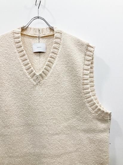 Natural Cotton Double Face Knit Vest-