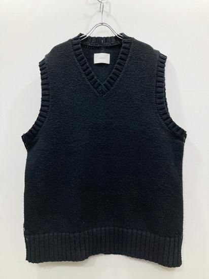 stein（シュタイン）2022SS 22SS NATURAL COTTON DOUBLE FACE KNIT VEST  ナチュラルコットンダブルフェイスニットベスト Black - Laid back（レイドバック）| 千葉県 柏市 取り扱い 店舗 セレクトショップ 通販