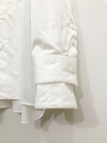 A17341 美品 シュタイン オーバーサイズダウンパットシャツ ホワイト S stein（シュタイン）2022SS 22SS OVERSIZED DOWN PAT SHIRT