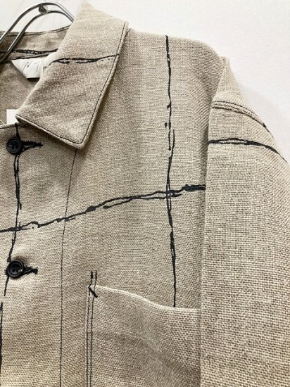 ANCELLM（アンセルム） 2022SS 22SS DRAWING CHECK LINEN COVERALL ドローイングチェックリネンカバーオール  Natural - Laid back（レイドバック）| 千葉県 柏市 取り扱い 店舗 セレクトショップ 通販