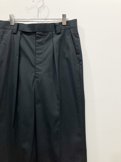 INTERIM（インテリム） 2022SS 22SS COTTON GABARDINE 1-TUCK BAGGY SLACKS 1タックバギースラックス  Black - Laid back（レイドバック）| 千葉県 柏市 取り扱い 店舗 セレクトショップ 通販