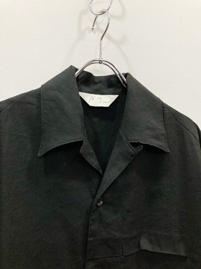 ANCELLM（アンセルム） 2022SS 22SS LINEN VISCOSE OPEN COLLAR PK SS SHIRT リネン×ビスコース ショートスリーブオープンカラーシャツ Black - Laid back（レイドバック）| 千葉県 柏市 取り扱い 店舗 セレクトショップ 通販