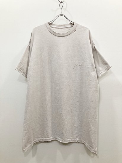 ANCELLM（アンセルム） 別注 EMBROIDERY T-SHIRT -EXCLUSIVE- ダメージ