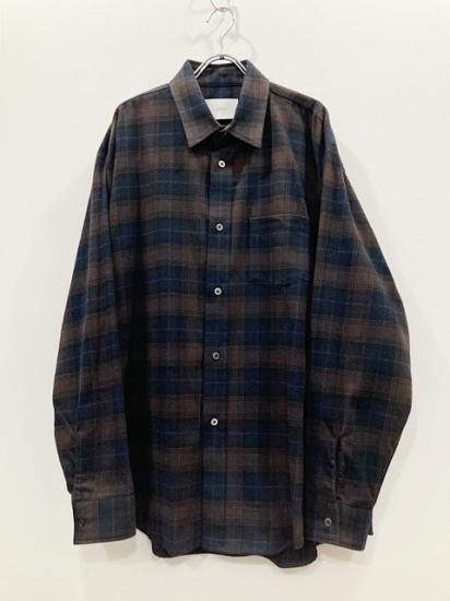 stein OVERSIZED COTTON FLANNEL SHIRTGREY