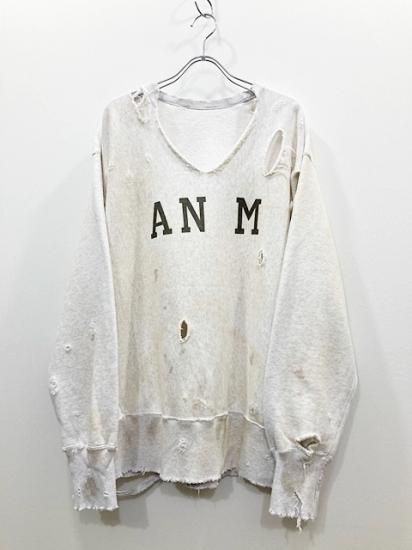 ANCELLM（アンセルム） 2022AW 22AW AN M CRASH CREWNECK SWEAT SHIRT