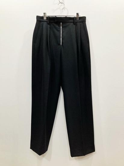 stein シュタイン EX WIDE TAPERED TROUSERS 黒 - スラックス