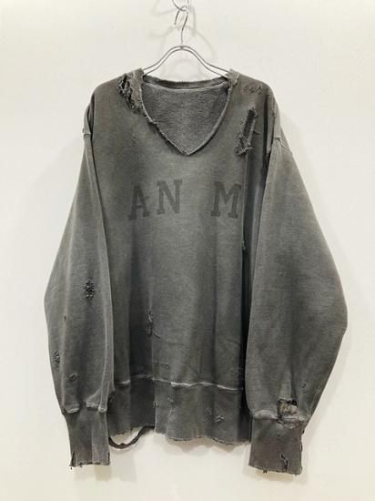 ANCELLM（アンセルム） 2022AW 22AW AN M CRASH CREWNECK SWEAT SHIRT