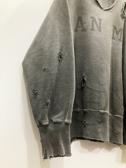 セールの定価 ANCELLM CRASH CREWNECK SWEAT SHIRT 別注 growthcenter