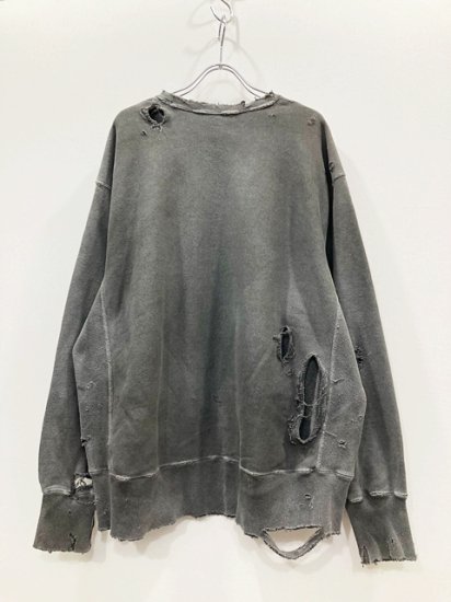 ANCELLM（アンセルム） 2022AW 22AW AN M CRASH CREWNECK SWEAT SHIRT 