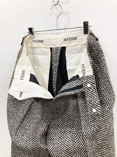 INTERIM ヘリンボーンジャガード バギーワイドパンツ it22a359_2.jpg