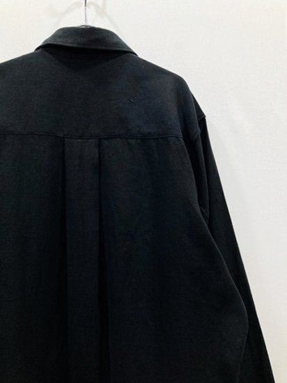 ANCELLM（アンセルム） 2022AW 22AW LINENSUEDE OVERSIZED LS SHIRT リネンスウェードオーバーサイズシャツ  Black - Laid back（レイドバック）| 千葉県 柏市 取り扱い 店舗 セレクトショップ 通販