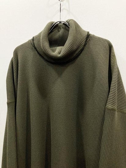 ANCELLM（アンセルム） 2022AW 22AW TURTLENECK WAFFLE OVERSIZED LS ...