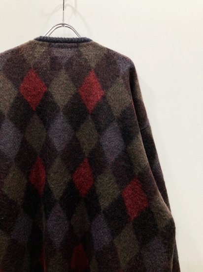 stein（シュタイン）2022AW 22AW KID MOHAIR ARGYLE CARDIGAN