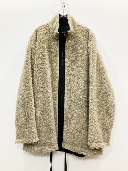 19,845円22aw stein wool boa zip long jacket