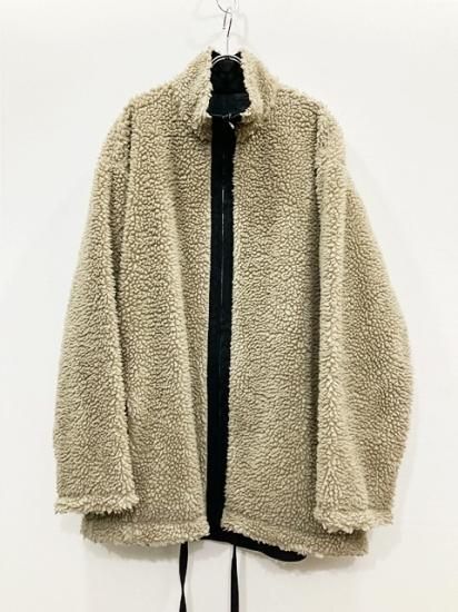 stein（シュタイン）2022AW 22AW WOOL BOA ZIP LONG JACKET ウールボア