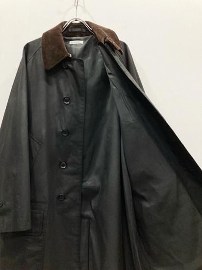 ジャケット・アウター INTERIM HYPER BIG SINGLE RAGLAN COAT INTERIM - HYPER BIG PURE BLACK WOOL GABERDINE SINGLE RAGLAN