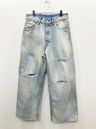 ANCELLM（アンセルム） 2023SS 23SS DAMAGE SELVEDGE DENIM STRAIGHT 