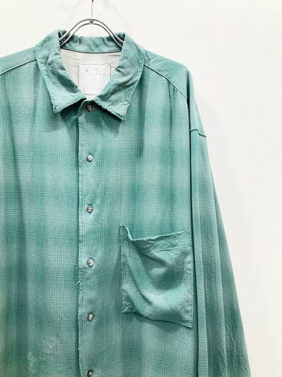 ANCELLM（アンセルム） 2023SS 23SS RAYON CHECK SHIRT レーヨン