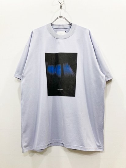 stein（シュタイン）2023SS 23SS PRINT TEE(MERCERISED COTTON) -BLUE