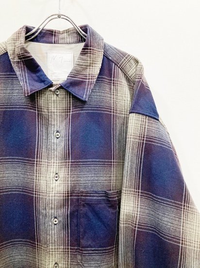 ANCELLM（アンセルム） 2023AW 23AW DAMAGED FLANNEL CHECK SHIRT