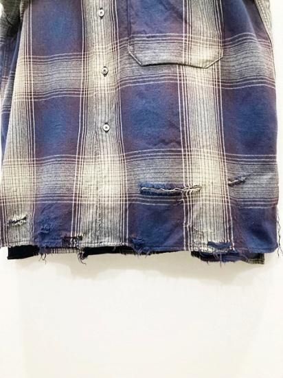 ANCELLM（アンセルム） 2023AW 23AW DAMAGED FLANNEL CHECK SHIRT