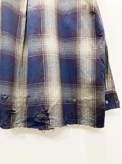 ANCELLM（アンセルム） 2023AW 23AW DAMAGED FLANNEL CHECK SHIRT