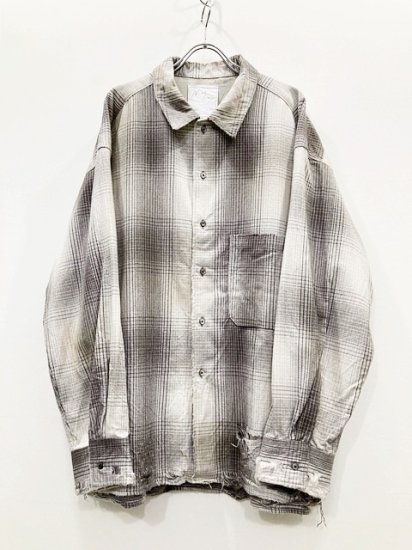 ANCELLM（アンセルム） 2023AW 23AW DAMAGED FLANNEL CHECK SHIRT ...