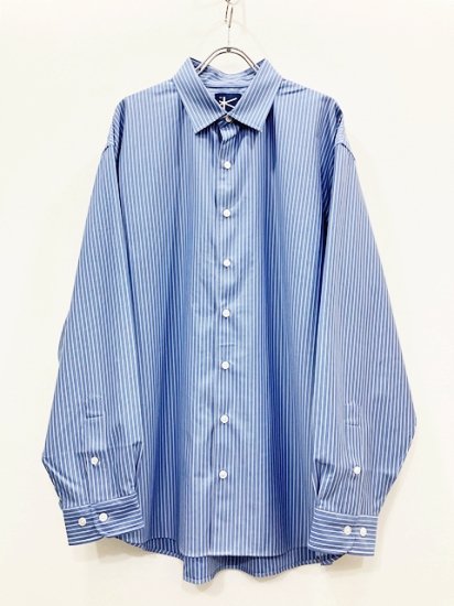 KANEMASA PHIL.（カネマサフィル） 2023AW 23AW PENCIL STRIPE DRESS JERSEY SHIRT ペンシル ストライプドレスジャージシャツ Blue Sp - Laid back（レイドバック）| 千葉県 柏市 取り扱い 店舗 セレクトショップ 通販