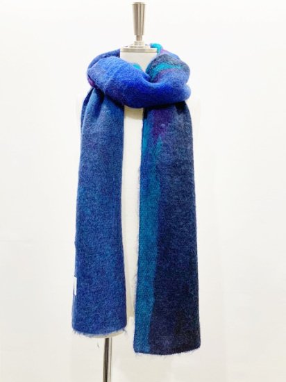 stein（シュタイン）2023AW 23AW GRADATION MOHAIR MUFFLER グラデーションモヘアマフラー　Blue Black  - Laid back（レイドバック）| 千葉県 柏市 取り扱い 店舗 セレクトショップ 通販