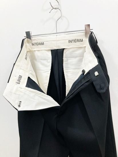 INTERIM 限定 ウールカシミヤ 2タック ストレート スラックス INTERIM(インテリム) - LIMITED CASHMERE 20 2-TUCK STRAIGHT