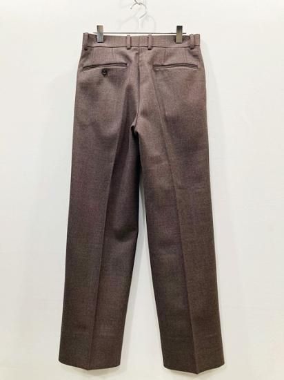 インテリムBASKET WEAVE 2-TUCK STRAIGHT SLACKS INTÉRIM/インテリム】LIMITED BASKET WEAVE 2-TUCK STRAIGHT