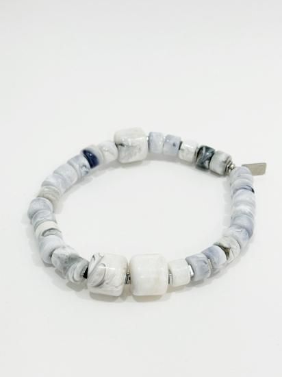 n e n e。♡ ビーズブレスレット NL（ニール） -Nino- BEADS BRACELET ビーズブレスレット White