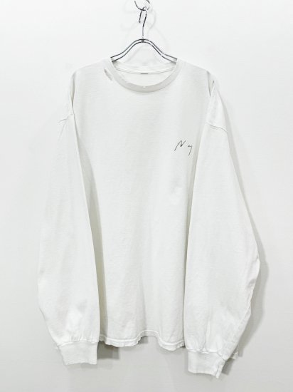 ANCELLM（アンセルム） 2024AW 24AW EMBROIDERY DYED LS T-SHIRT White - Laid back（ レイドバック）| 千葉県 柏市 取り扱い 店舗 セレクトショップ 通販