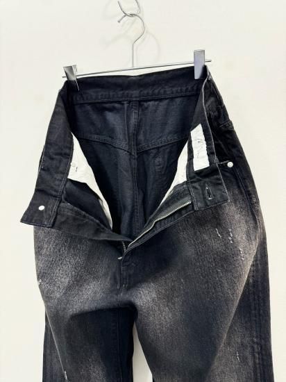 デニム・ジーパン M4XL Fatigue Banding Denim Pants Black ANCELLM（アンセルム） 2024AW 24AW AGING TAPERED 5P DENIM