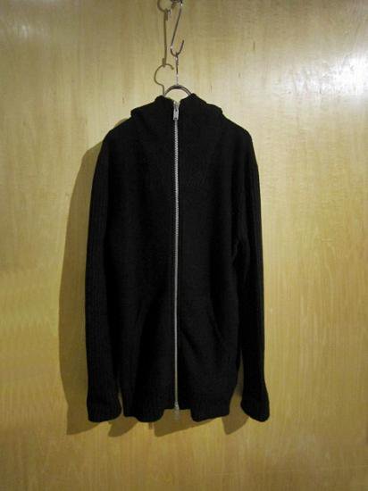 SILENT DAMIR DOMA Double Zip Hoody Knit Black - Laid back(レイド