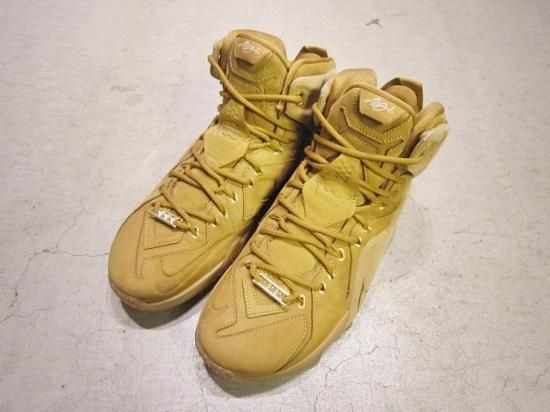 NIKE LEBRON XII EXT QS Wheat×Metallic Gold - Laid back(レイド