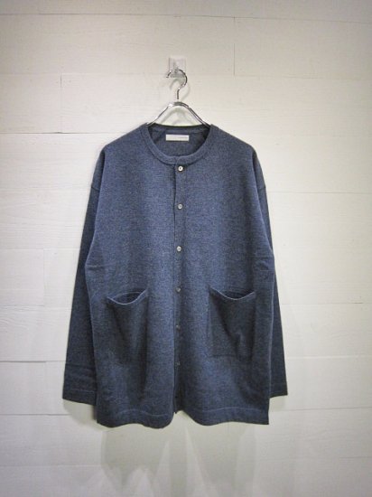 crepuscule No-collar Cardigan Navyblue - Laid back(レイドバック) | 千葉 柏 セレクトショップ  the Sakaki,NEON SIG,crepuscule ,roundabout,O-,N-S,NL,COMESANDGOESなど国内ブランドと海外直接買い付けを織り交ぜたショップのオフィシャルウェブサイト