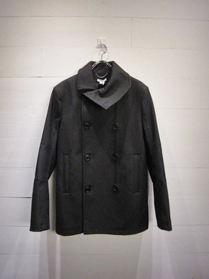 HELMUT LANG 97AW LEATHER DOCKING PEACOAT - ピーコート