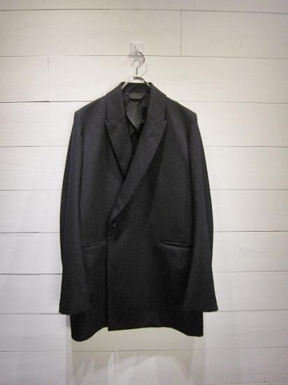 ESSAY Double Tailored Jacket Black ESSAY Double Tailored Over Jacket Navy - Laid back(レイド