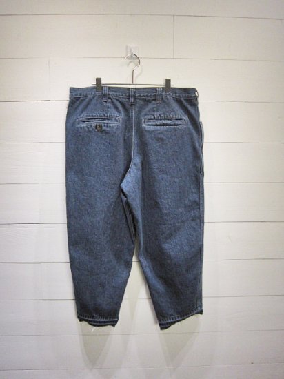 ESSAY Wide Tapered Denim Pants Indigo - Laid back(レイドバック) | 千葉 柏 セレクトショップ  the Sakaki,NEON SIGN,ESSAY ,crepuscule,roundabout,O-,N-S,NL,COMESANDGOESなど国内ブランドと海外直接買い付けを織り交ぜたショップのオフィシャルウェブサイト