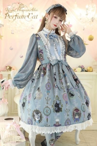 Perfume Catワンピース ブルーグレー 3月末 4月上旬より随時発送 Royal Princess Alice Official Online Shop Perfume Catワンピース ブルーグレー 3月末 4月上旬より随時発送 Royal Princess Alice Official Online Shop