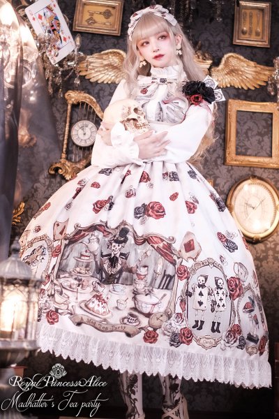 Madhatter's Tea Party ・まくら くらまコラボ ドレス(白) 【12月下旬 