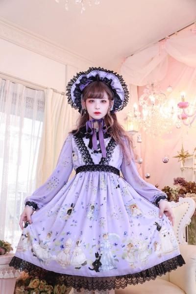 スミレの花園・tonoコラボ ワンピース(パープル)【3月中旬～3月下旬