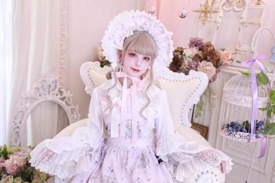 スミレの花園・tonoコラボ ジャンパースカート(ピンク)【3月中旬～3月