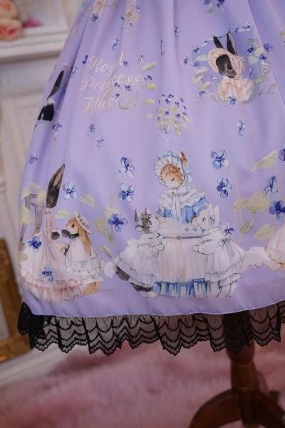スミレの花園・tonoコラボ ジャンパースカート　ロイヤルプリンセスアリス ひざ丈ワンピース 【GINGER掲載商品】