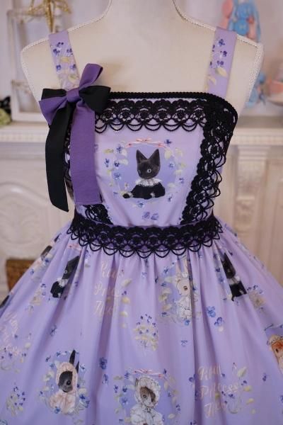 スミレの花園・tonoコラボ ジャンパースカート(パープル)【3月