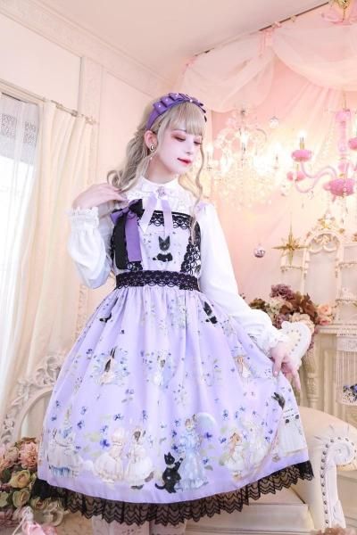 中古品 Holylantern sp 紫 パープル ジャンパースカート Holy Lantern Special JSK Set by Angelic Pretty